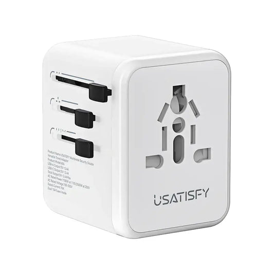 美國USATISFY|全球旅行雙保險安心雙重萬用充電插座轉換插頭|